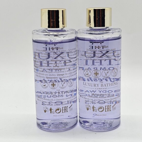 Lot 2 THE LUXURY BATHING COMPANY Refreshing body wash & Bath soak 3.3fl oz each - Picture 2 of 2